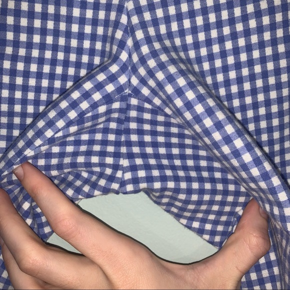 MICHAEL Michael Kors size 12 gingham blue and white cropped pants - Picture 8 of 14